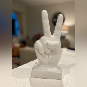 Porcelain Peace Sign Decor